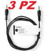 3 PZ. CAVO AUDIO AUX JACK 3,5 1,5 MT. stereo autoradio - smartphone - etc.