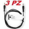 3 PZ. CAVO AUDIO AUX JACK 3,5 1,5 MT. stereo autoradio - smartphone - etc.