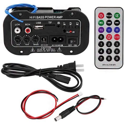 MODULO AMPLIFICATORE PANNELLO RICAMBIO CASSE ACUSTICHE AUTO BLUETOOTH USB-SD
