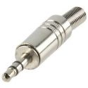 25 PZ. CONNETTORE JACK 3,5 MM STEREO AUDIO A SALDARE METALLO NICHEL