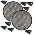 COPPIA GRIGLIA PROTEZIONE WOOFER ALTOPARLANTI 8" 21 CM RETINA CASSE ACUSTICHE