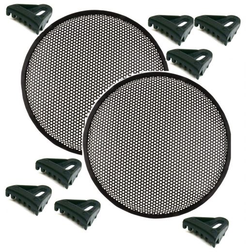 COPPIA GRIGLIA PROTEZIONE WOOFER ALTOPARLANTI 8" 21 CM RETINA CASSE ACUSTICHE