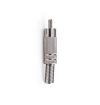 25 PZ. CONNETTORE A SALDARE RCA MASCHIO METALLO NICHEL ARGENTO