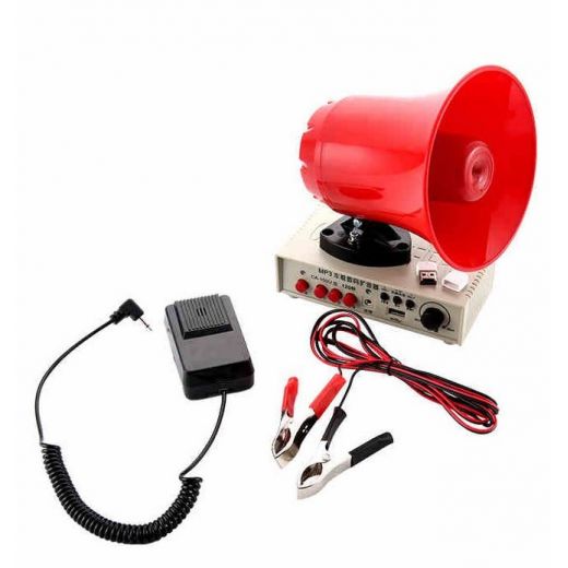 Impianto audio 12v 220v tromba megafono furgoni auto ambulanti