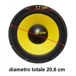 WOOFER ALTOPARLANTE PROFESSIONALE 8" 20 21 CM 150W 8 OHM cono ricambio casse - 5