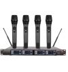 SET DA 4 MICROFONI WIRELESS UHF unica centralina PALMARE FREQ. DAI 600-644 MHz