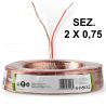 MATASSA CAVO PIATTINA 50 MT. 2 X 0,75 MM BOBINA FILO ALTOPARLANTI CASSE ACUSTICHE