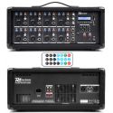 MIXER AMPLIFICATO 8 CANALI EQUALIZZATO CON BLUETOOTH + DISPLAY USB-SD