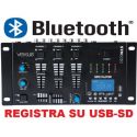 MIXER 3 CANALI CON BLUETOOTH + DISPLAY + USB/SD + FUNZIONE RECORDING MIX - 1