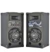 COPPIA CASSE AMPLIFICATE ATTIVE KARAOKE 200W LED BLUETOOTH + microfono regalo