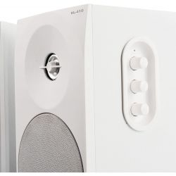CASSE ACUSTICHE AMPLIFICATE MONITOR STUDIO BIANCHE 150W DIFFUSORI GAMING SCAFFALE