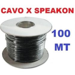 MATASSA 100 METRI CAVO AUDIO PER SPEAKON SEZ. 2 X 1.5mm (tot 6,5mm) ALTOPARLANTI 100V
