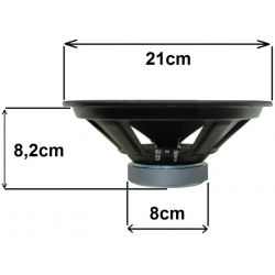 WOOFER 20 CM 4 Ohm ALTOPARLANTE SOSP. MORBIDA 8" 21 CM 150W AUTO CASSE ACUSTICHE