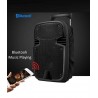 COPPIA CASSE AMPLIFICATE ATTIVE 900W 10" BLUETOOTH RADIO USB TROLLEY karaoke - 9