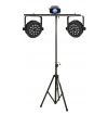 SET DI EFFETTI LUCE DJ COMPLETO: 2 PAR18 LED DMX + EFFETTO ACQUA + STATIVO LUCI