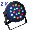 SET DI EFFETTI LUCE DJ COMPLETO: 2 PAR18 LED DMX + EFFETTO ACQUA + STATIVO LUCI