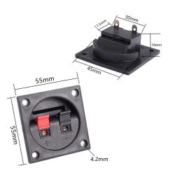 COPPIA MORSETTIERA CASSA ACUSTICA DA INCASSO VASCHETTA RICAMBIO A MOLLA 5x5 CM