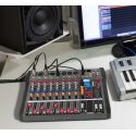 MIXER AUDIO STUDIO 8 CH. BLUETOOTH KARAOKE DJ STUDIO CON DISPLAY + USB