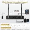 COPPIA MICROFONI WIRELESS PROFESSIONALI UFH PALMARI GELATI CON DISPLAY