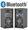 con danni estetici |  COPPIA CASSE AMPLIFICATE ATTIVE KARAOKE 200W LED + BLUETOOTH + USB