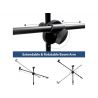 ASTA MICROFONICA PROFESSIONALE 1,3 MT. GIRAFFA PAVIMENTO BRACCIO ORIENTABILE pro series