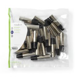 25 PZ. CONNETTORI ADATTATORI CANNON SPINA XLR 3 PIN M. MASCHIO x cavi audio