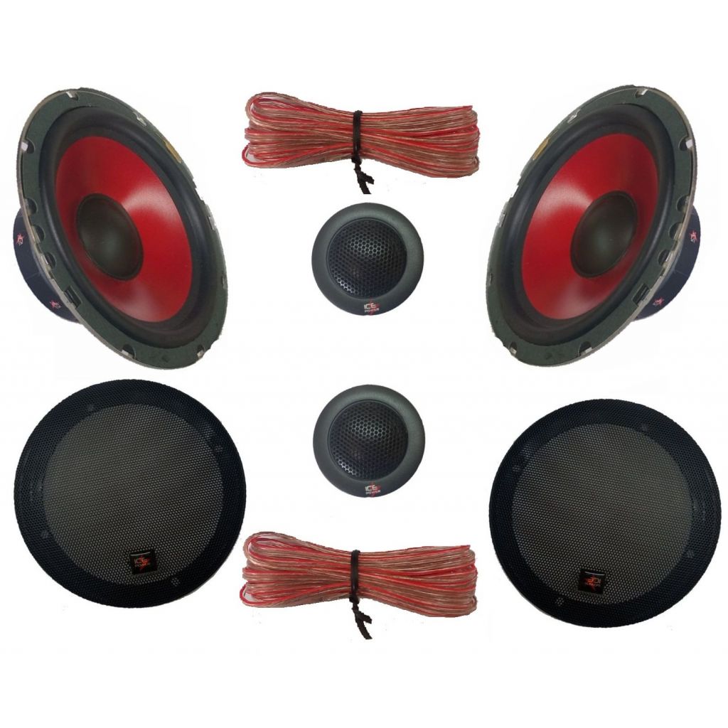 ALTOPARLANTI AUTO PREDISPOSIZIONE 450W: 2 WOOFER 16,5 Cm + TWEETER E CAVI ALTOPARLANTI AUTO PREDISPOSIZIONE 450W: 2 WOOFER 16,5 Cm + TWEETER E CAVI