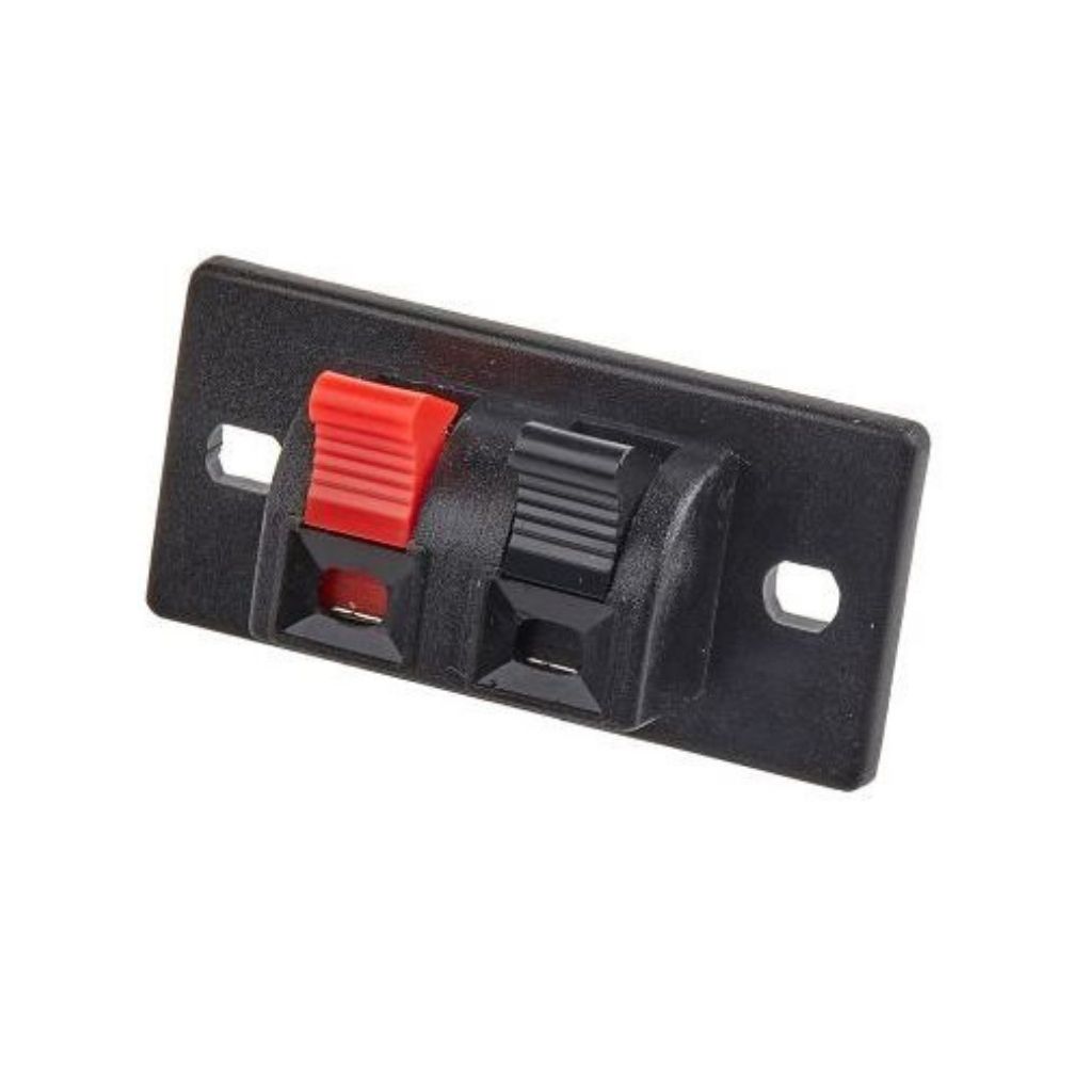 MORSETTIERA CASSE ACUSTICHE ALTOPARLANTI ROSSO NERO A MOLLA 52 X 24 mm MORSETTIERA CASSE ACUSTICHE ALTOPARLANTI ROSSO NERO A MOLLA 52 X 24 mm