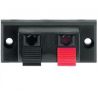 MORSETTIERA CASSE ACUSTICHE ALTOPARLANTI ROSSO NERO A MOLLA 52 X 24 mm