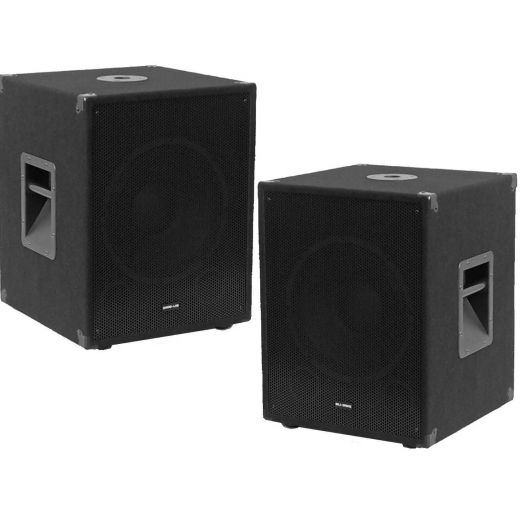 COPPIA SUBWOOFER AMPLIFICATO DISCOTECA PA SUB ATTIVO DJ PALCO 500W x 2 - WOOFER 12" (30 CM)