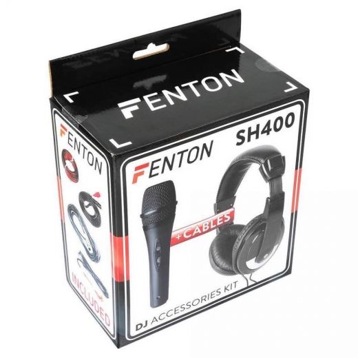 set: CUFFIA DJ + MICROFONO CON FILO PROFESSIONALE + VARI CAVI