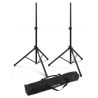 IMPIANTO AUDIO COMPLETO AMPLIFICATO 2 casse 15" + mixer attivo + 2 stativi e cavi