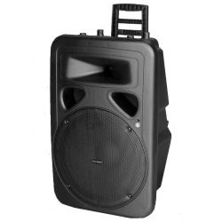 COPPIA CASSE AMPLIFICATE ATTIVE 1600W PROFESSIONALI 15" + 2 STATIVI + BORSA
