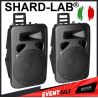 COPPIA CASSE AMPLIFICATE ATTIVE 1600W PROFESSIONALI 15" + 2 STATIVI + BORSA