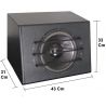 SUBWOOFER AUTO AMPLIFICATO 600W 10" SUB CAR IN MDF GRIGLIA + BASS REFLEX