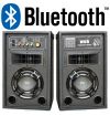 COPPIA CASSE AMPLIFICATE BLUETOOTH ATTIVE KARAOKE 200W LED USB