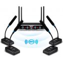 4 MICROFONI WIRELESS TAVOLO UHF MEETING SALE CONFERENZE RIUNIONI