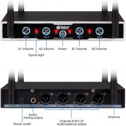 4 MICROFONI WIRELESS TAVOLO UHF MEETING SALE CONFERENZE RIUNIONI