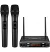 COPPIA MICROFONI WIRELESS KARAOKE SENZA FILO BILANCIATI XLR VHF PALMARI GELATO