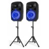 CASSE AMPLIFICATE 600W 10" DIFFUSORI KARAOKE BLUETOOTH + STATIVI + MIC - 7