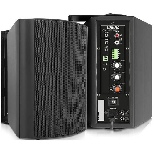 CASSE AMPLIFICATE PARETE NERE MONITOR ATTIVI MURO BLUETOOTH FILODIFFUSIONE