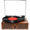 GIRADISCHI BLUETOOTH VINILE STILE VINTAGE USB ALTOPARLANTI 33/45/78 GIRI TRAZIONE CINGHIA