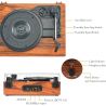 GIRADISCHI BLUETOOTH VINILE STILE VINTAGE USB ALTOPARLANTI 33/45/78 GIRI TRAZIONE CINGHIA