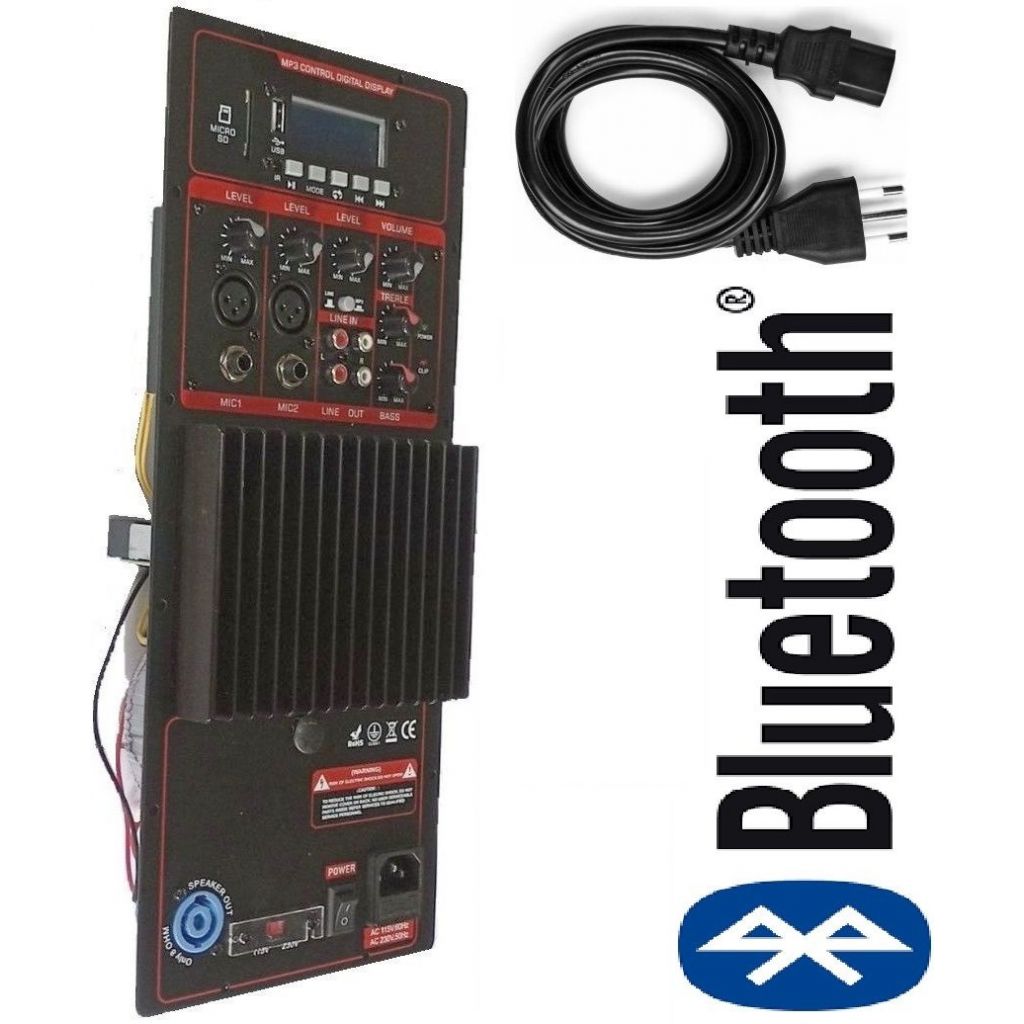 MODULO AMPLIFICATO AMPLIFICATORE PANNELLO INCASSO X CASSE ACUSTICHE 38x16cm 600W BLUETOOTH MODULO AMPLIFICATO AMPLIFICATORE PANNELLO INCASSO X CASSE ACUSTICHE 38x16cm 600W BLUETOOTH