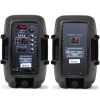 COPPIA CASSE AMPLIFICATE ATTIVE 600W 8" BLUETOOTH RADIO USB TROLLEY karaoke SHARD-LAB