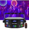 EFFETTO LUCE LASER DJ DISCOTECA 15 LENTI LED DMX512 CON ULTRAVIOLETTI