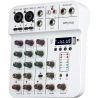MIXER AUDIO BLUETOOTH 4 CANALI CON LETTORE USB + DISPLAY