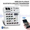 MIXER AUDIO BLUETOOTH 4 CANALI CON LETTORE USB + DISPLAY