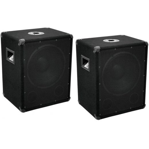 COPPIA SUBWOOFER DJ PA STUDIO 1200 WATT (600W X 2) CASSA ACUSTICA SUB 12" PROFESSIONALE LIVE
