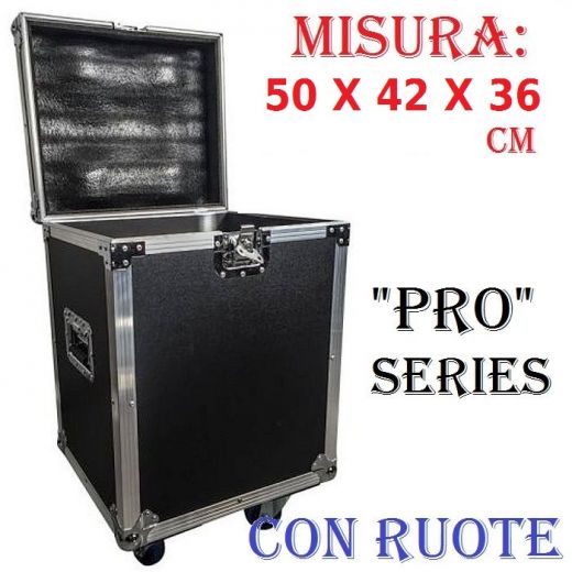 FLIGHT CASE DJ DISCOTECA 50x42x36 cm PALCO UNIVERSALE MULTIFUNZIONE effetti luce dischi minuteria